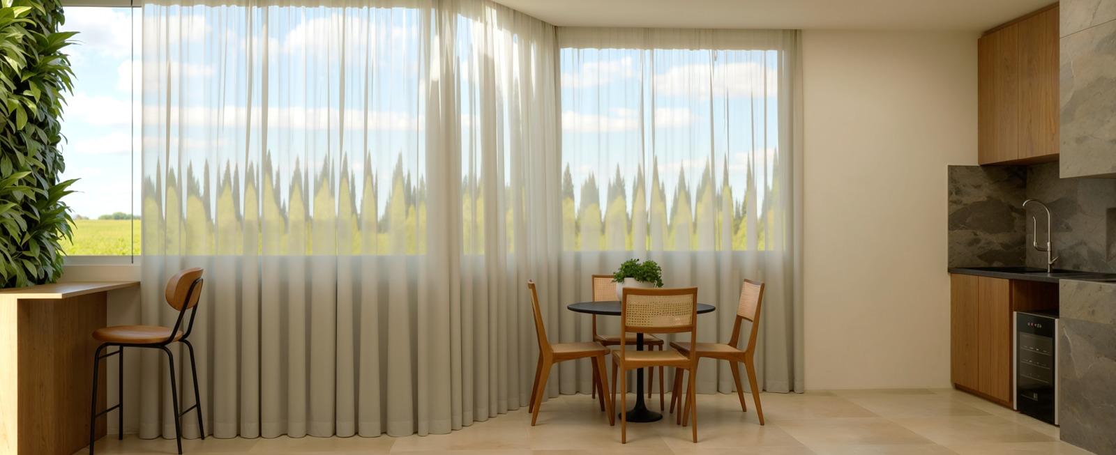 Quarto com parede textural e iluminação planejada — design de interiores residencial